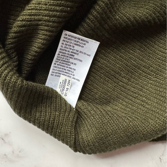 NWT American Eagle Outfitters Small Green Light Ribbed Knit Long Sleeve - Picture 6 of 12